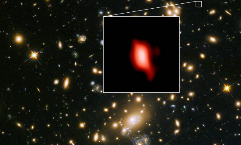 Die am weitesten entfernte rotierende Galaxie stammt aus der Zeit vor 13,3 Milliarden Jahren