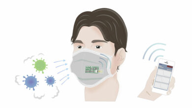 Diese Gesichtsmaske kann das Vorhandensein eines luftübertragenen Virus erkennen